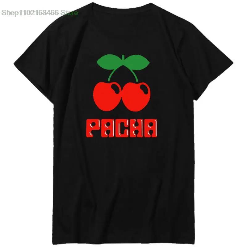 

Pacha Ibiza House Cool Dance Space Privilege White Island fashion Unisex Black & White oversized t shirt Harajuku