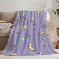 Cobija Sailor Moon Luxury Blanket for Sofas Sofa Blankets and Throws Home Interior Fluffy Plaid Microfiber Bedding Throw Knee & 2