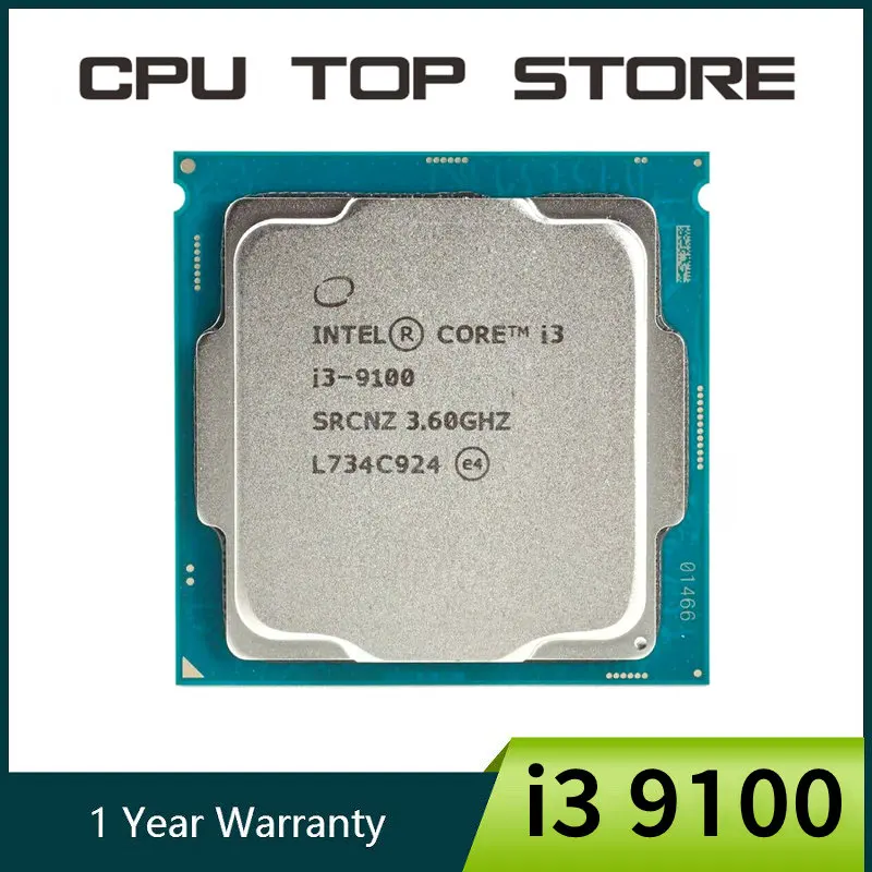 Used Intel Core I3 9100 3.6ghz Quad-core Quad-thread Cpu 65w 6m