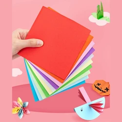 100 Sheets Colorful Origami Paper Kit DIY Square Origami Paper Double-Sided Folding Paper for Kids Brain Development