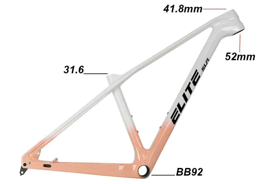 Elite MTB Fahrradrahmen 29er Carbon Mountainbike Rahmen T1000 MTB M13 Interne Routing 142/148*12mm Scheibenbremse Carbon Hardtail – Detail 4