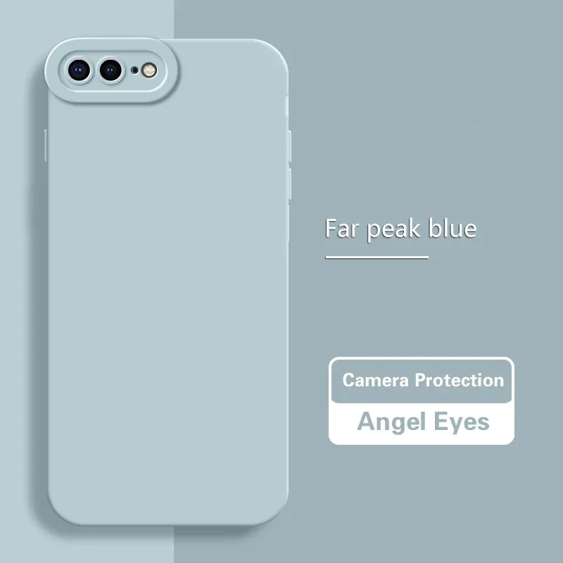 Angel Eyes Soft Square Matte Back Cover - Liquid Silicone Phone Case