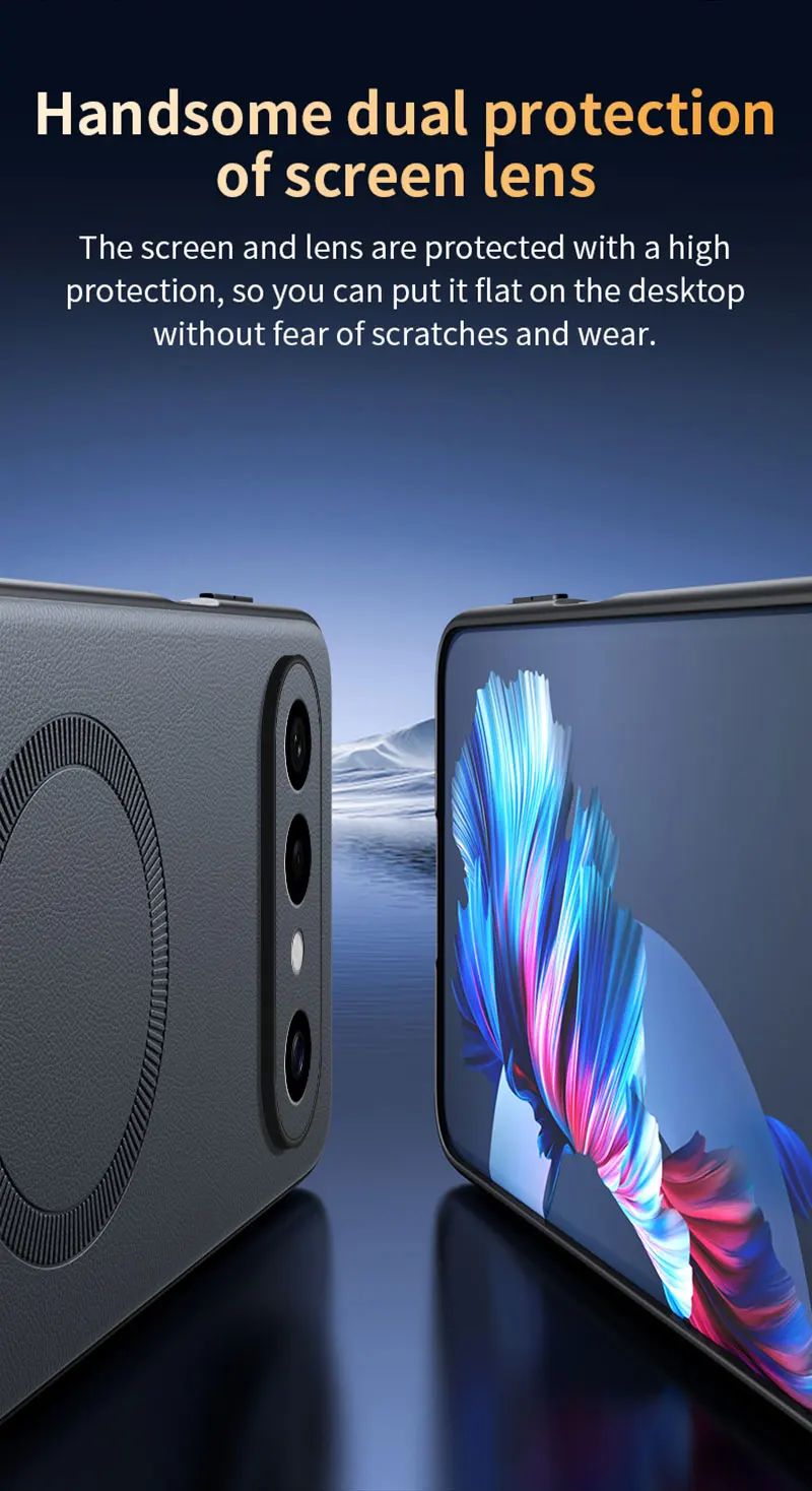 Für VIVO S50 Pro Mini Fall Magnetische Leder Schild Abdeckung Für VIVO S50 Pro Mini Anti-Fingerprint Nicht-Slip PC + TPU – Detail 16