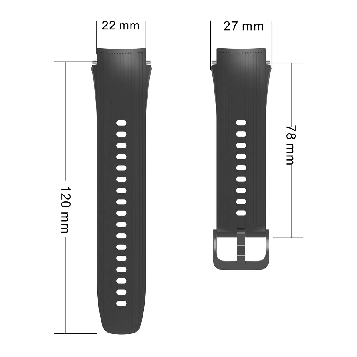 Silicone Protective Case with Strap for Smart Watches - Soft Protector Shell