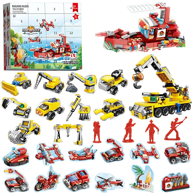 thumbnail image 1 of Calendario de adviento navideño con bloques de construcción, caja de juguete para niños, animales, insectos, bricolaje, modelo de bloques de construcción, calendario de cuenta regresiva, regalo de Nav, 1 of 4