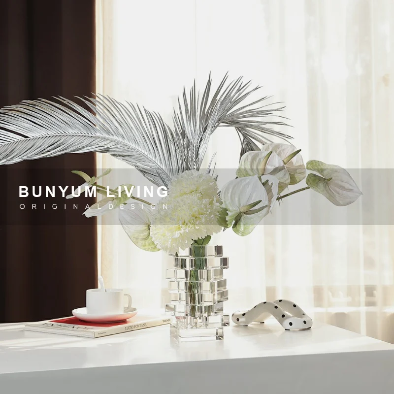 

Crystal Vase Creative Original Dried Flower Model Room Flower Container Desktop Furnishings Ornaments
