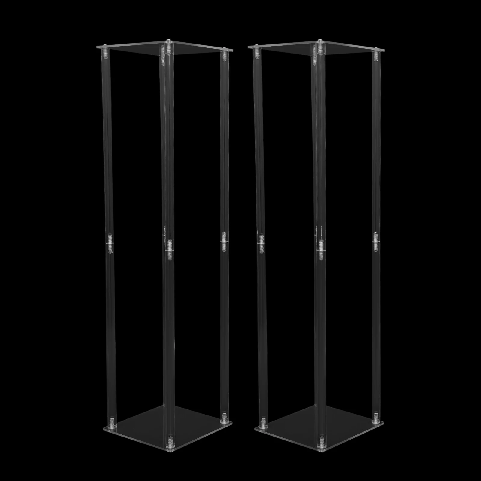 Clear Wedding Geometric Flower Vase Column Stand for Wedding Party Table Centerpiece
