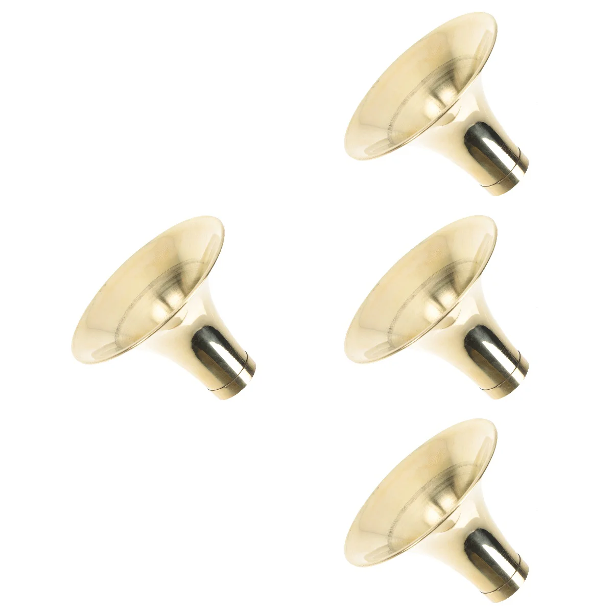 

4 Pieces Suona Bowl Horn Replacement Musical Instruments Brass Accessory Thickened Sound Amplifier