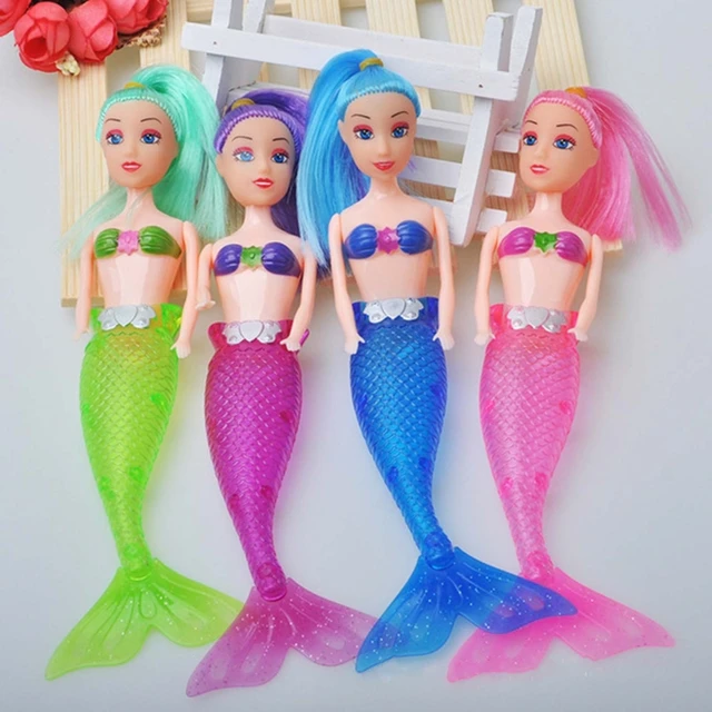 7'' Mermaids Doll Toys Toddler Bathtub Toys Creative LED Light Designs Children Toy Gift for Kids Girls 3 Year Olds + Q 1