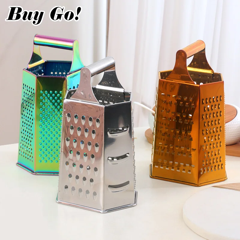 Multifunctional Vegetables Box Grater Stainless Steel 6 Sides Slicer Shredders Manual Cheese Potato Fruit Cutter Kitchen