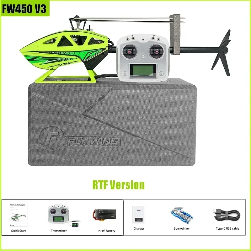 Fw450 V3 6 채널 모델 원격 조종 헬리콥터, H1 비행 제어, GPS 자기 안정화 스턴트, 성인 장난감 선물