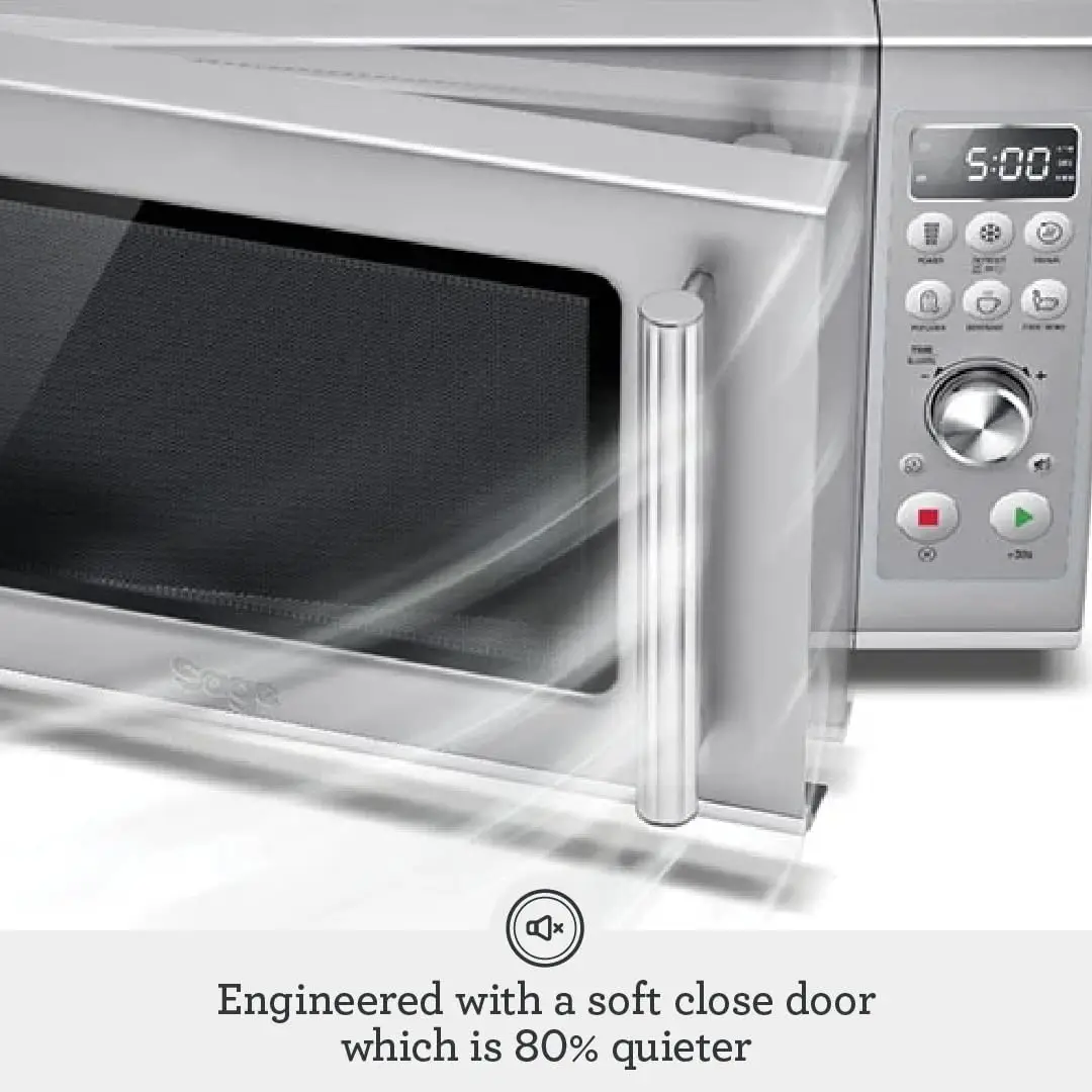 650 1  the Compact Wave Soft Close  Microwave, Silver 3