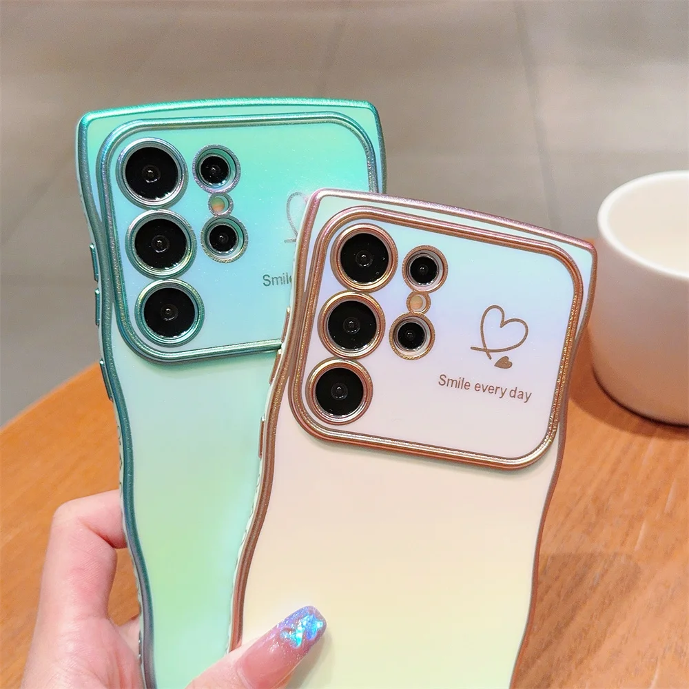 Shockproof Phone Case With Glitter Heart Design For Samsung_voghion.com