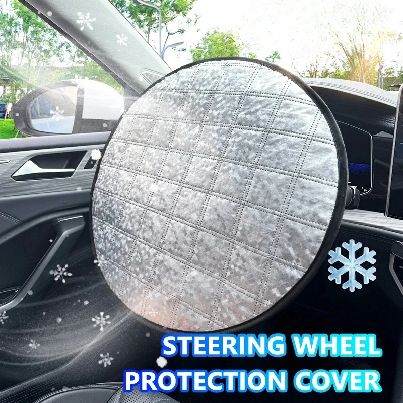 42CM Universal Car Steering Wheel Sun Shade Cover UV Blocking