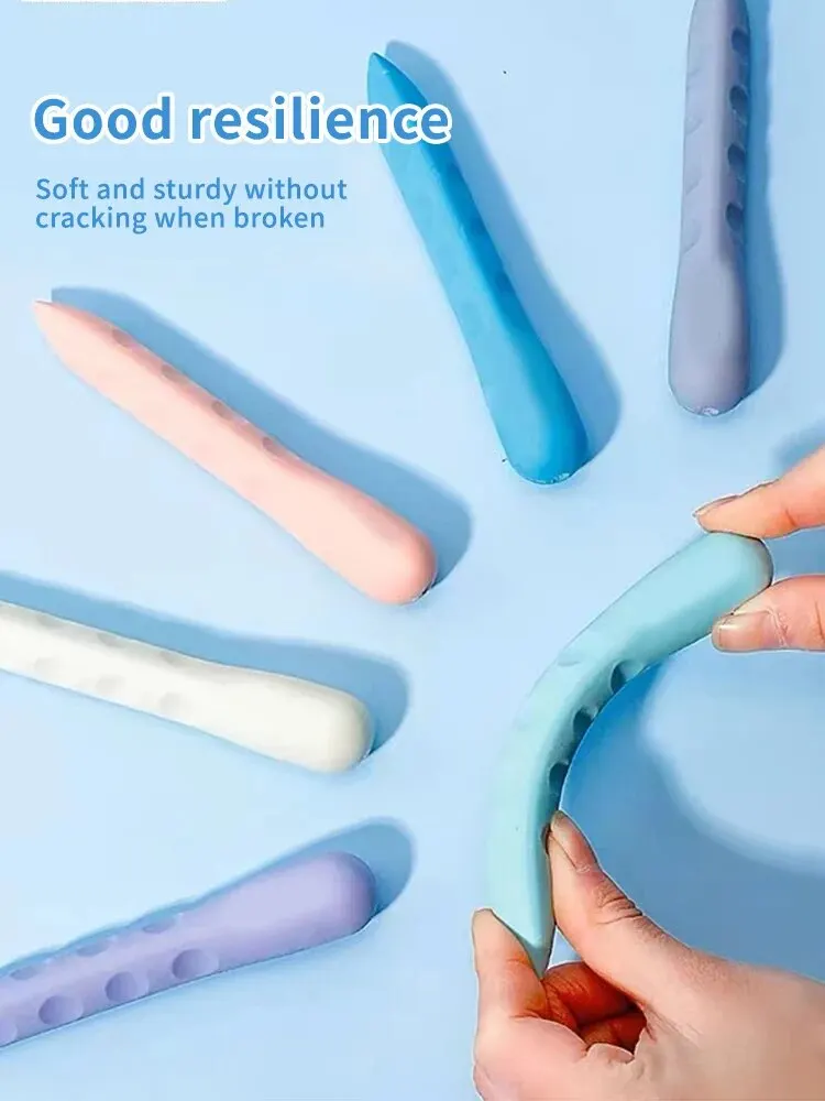 Pencil Eraser 3PCS/Box Hole Eraser for Primary School Students No Dregs No Crumbs Clean Eraser Pen Image Skin Oversize Art Pose