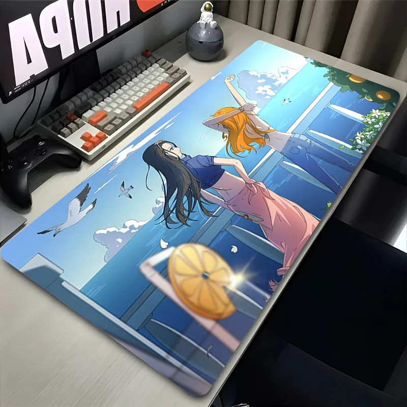 Computer Office Desk Mat Rubber Non-slip Large Mousepad O-One Pieces Nico Robin Extended Anime Cute Girl Mouse Pad PC Carpet Mat 2