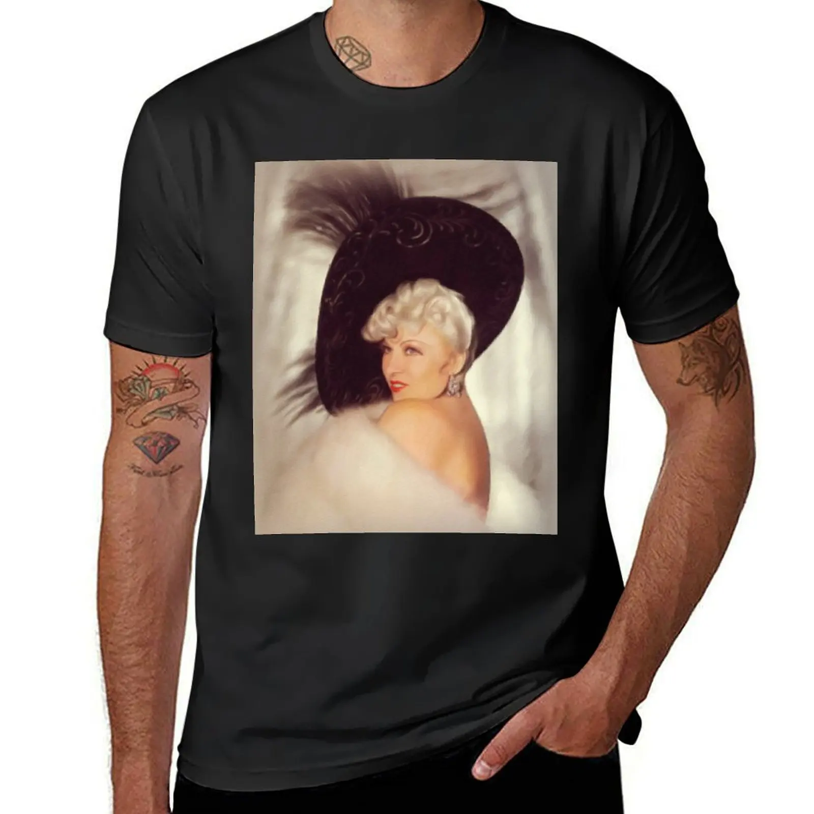 Mae West, Movie Legend T-Shirt quick-drying customizeds mens graphic t-shirts hip hop