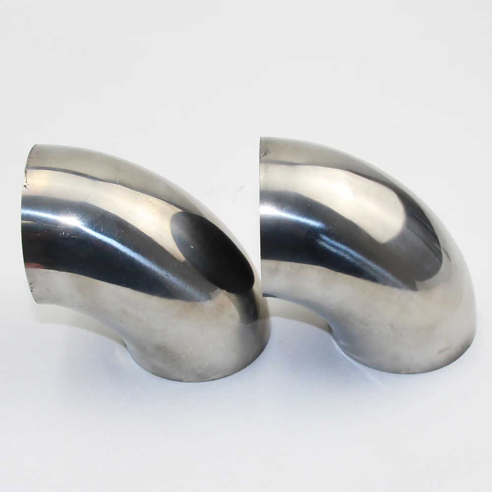 1pcs 304 Stainless steel welded elbow 90 degree Angle elbow 1.5mm thick 51mm 54mm 57mm 63mm 76mm Exhaust Pipe Connection Pipe