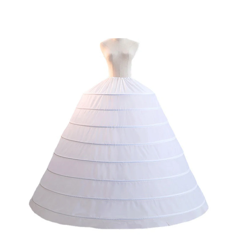 

Bridal Black Ball Gown 8 Hoops Wedding Petticoat Marriage Skirt Tulle Crinoline Underskirt Accessories
