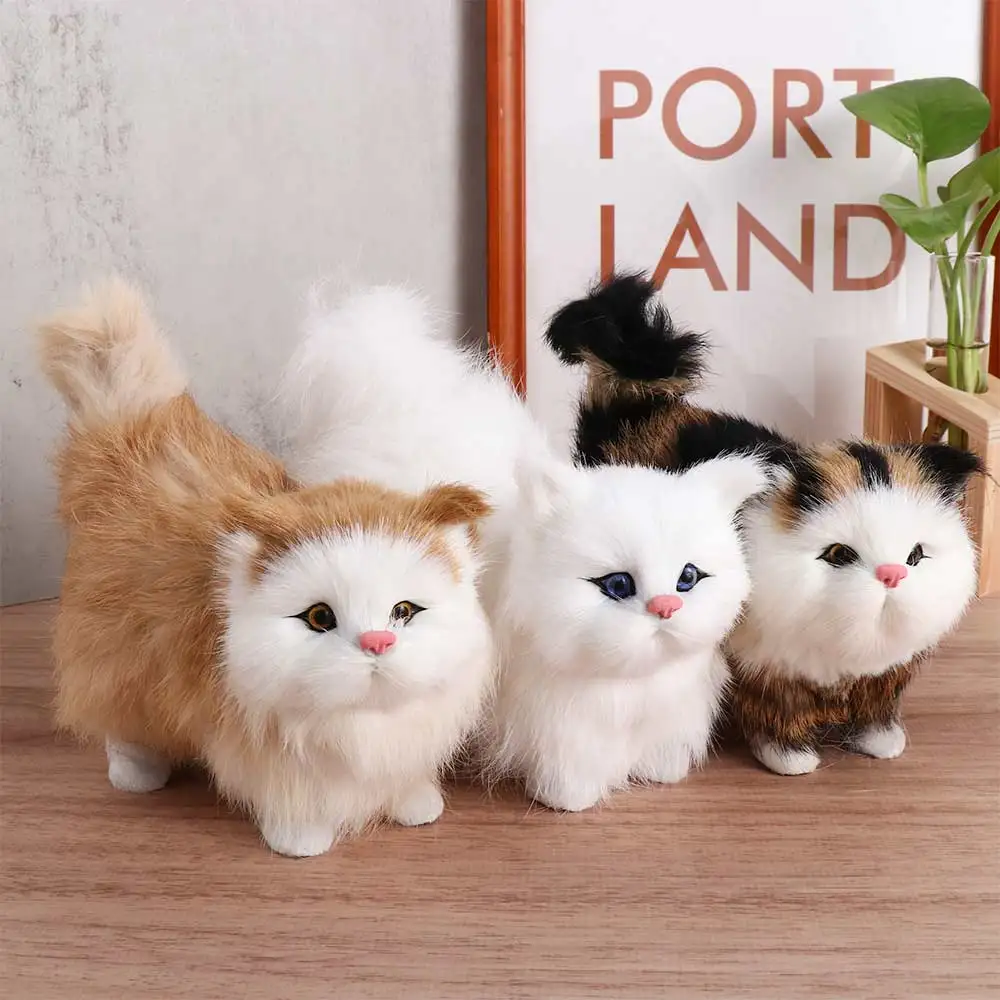 

Soft Simulation Stuffed Cats Toys Kawaii Plush Cat Dolls Children Baby Toy Gifts Model Ornaments
