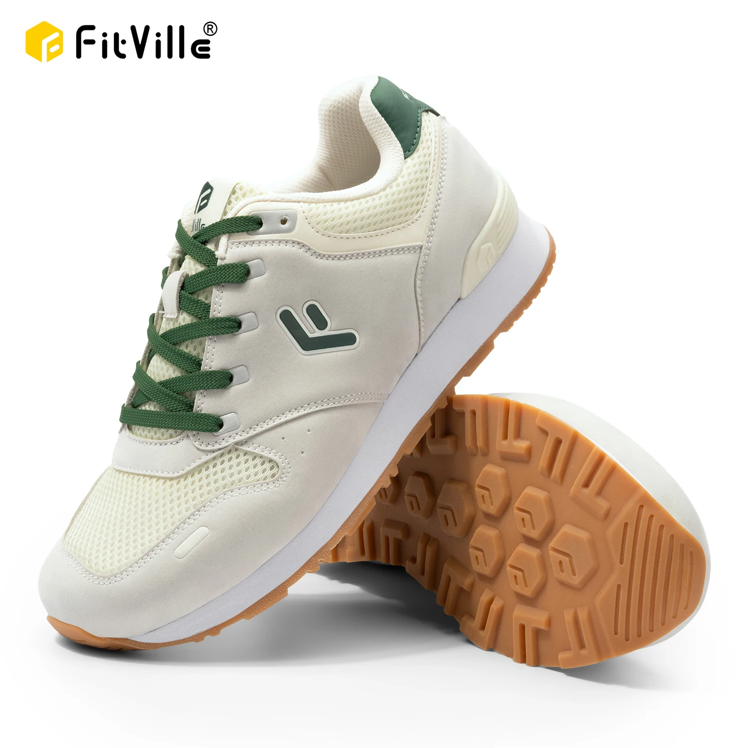 

FitVille Sneakers Men's Running Shoes for Swollen Feet Arch Support Lightweight Breathable Cushioned Jogging Training Shoes