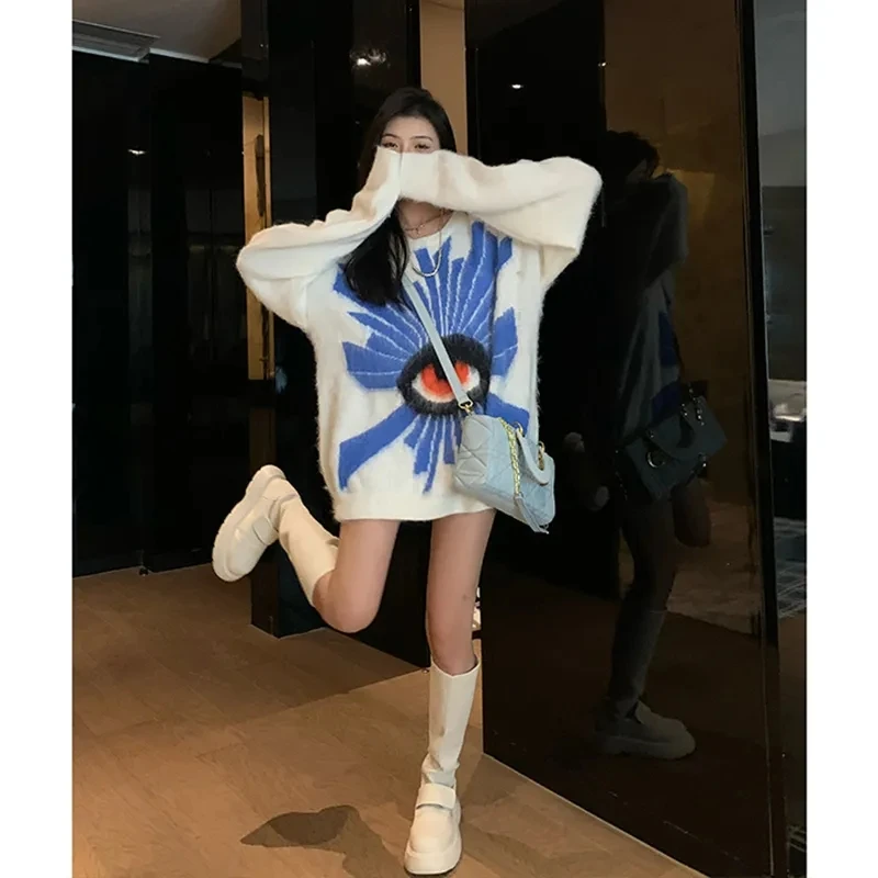 

Eyes Prints Sweater Fashion