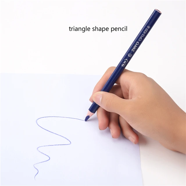 12pcs Triangle Colored Pencils Set with Thick Barrel (5mm Core) and Sharpenerfor Professional Drawing Sketching Pastel Art 4