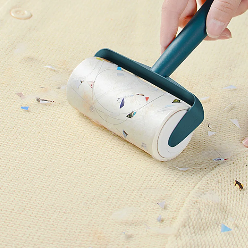 

Tearable Roll Paper Sticky Roller Dust Wiper Pet Hair Clothes Lint Carpet Tousle Remover Replaceable Cleaning Brush Accessories