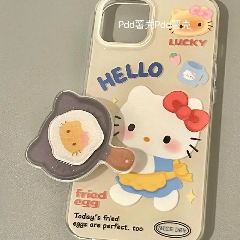 

Sanrio Phone Case Hellokitty Apple 15/14Promax Cute Fring Egg Kitty Phone Case 12/11Pro Big Hole Xr/xsmax Soft 7/8P