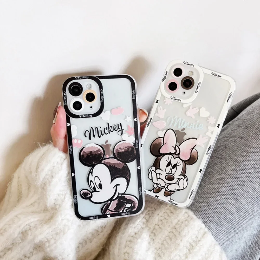 Phone Case Cartoon Art Painting Mickey Mouse For iPhone 15 14 13 12 11 Pro Max Mini X XS 7 8 Plus