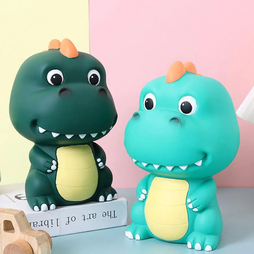 Dinosaur Piggy Bank Plastic Lined, Fall Proof Can Be Saved and Retrieved Children's Cartoon Piggy Bank Birthday Gift Ornaments