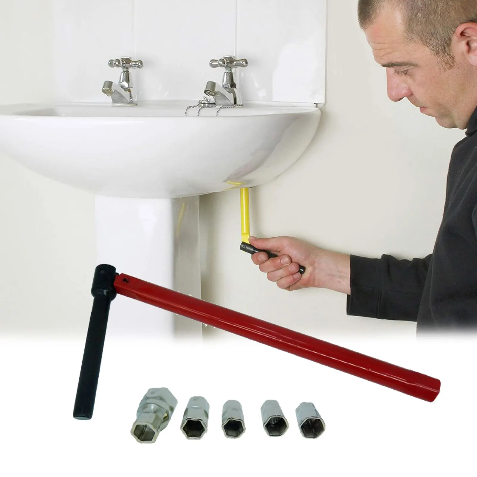 Сервисный ключ для смесителя торцевой ключ из углеродистой стали с 5 головками и 1 патроном