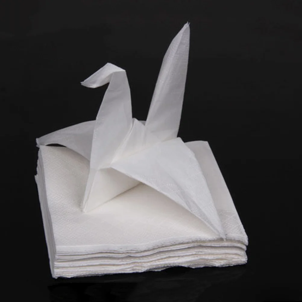 300 Sheets White Dinner Napkins Square Napkin Tissue 2-Ply Black Napkins Paper Lots Party Supplies Hotel paper napkins