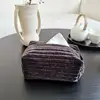 Drop Shipping Modern Simple Velvet Jacquard Tissue Box-like Home and Office Tissue Set Napkin Holder Caja De Pañuelos 4
