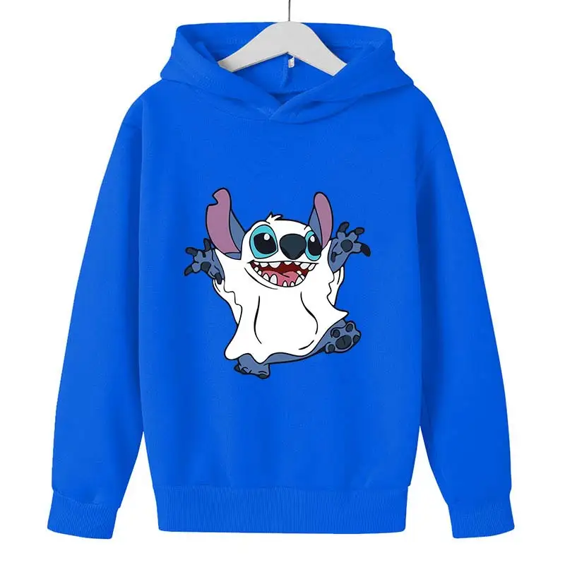 thumbnail image 1 of Sudaderas de algodón para niños Stitch Primavera Otoño Sudaderas con capucha de manga larga Ropa para niños y niñas Stich Tops casuales con capucha de dibujos animados, 1 of 4