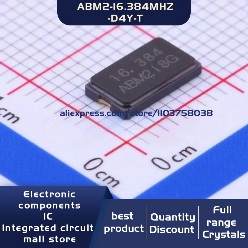 50개/몫 ABM2-16.384MHZ-D4Y-T ±30ppm 18pF 8045 2P 크리스탈 발진기 공진기 2-SMD 재고 있음