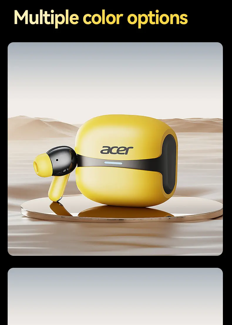 Acer Ohr548 Wireless Bluetooth Headphones with In-Ear Design, Anc Call Noise Reduction, Charging Case, Stereo Sound Effect, Low Latency for Gaming, Comfortable Fit for Sports, Running, and Fitness S1a355b7878c34923920c1648e45c4a52m