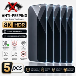 Premium Full Cover Anti - Spy Privacy Screen Protectors - 5 Pack - 5Pcs Privacy Glass