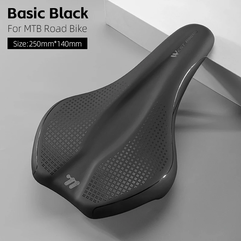 WEST BIKING Ergonomic Bicycle Saddle - Comfortable, Wear-Resistant PU Leather Cycling Seat Cushion