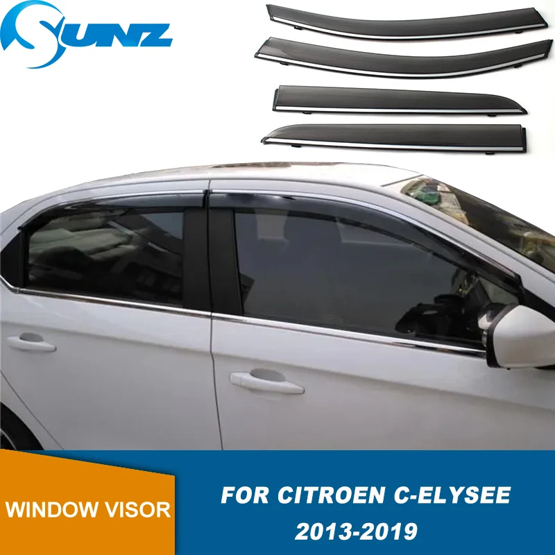 

Side Window Wind Deflector For Citroen C-Elysee 2013 2014 2015 2016 2017 2018 2019 Weathershield Door Visor Wind Sun Rain Guards