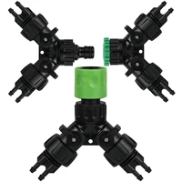 KESLA Tap Adapter Connector Drip Irrigation System 2-Way 4-Way Splitter EURO USA 3/4'' to 1/4'' Pipe for Garden Watering Hose 1