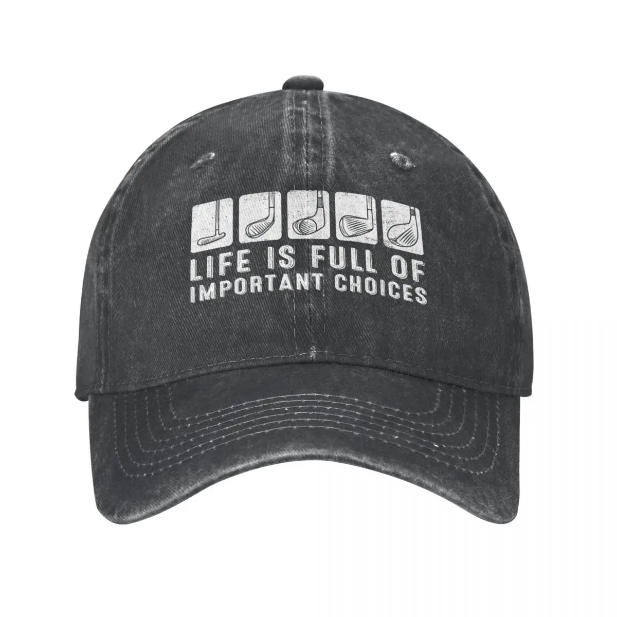 

Spring Autumn Adult Life Is Full Of Important Choices Baseball Cap Golf Lover Fashion Hat Sport Washed 100% Cotton Cap Hats