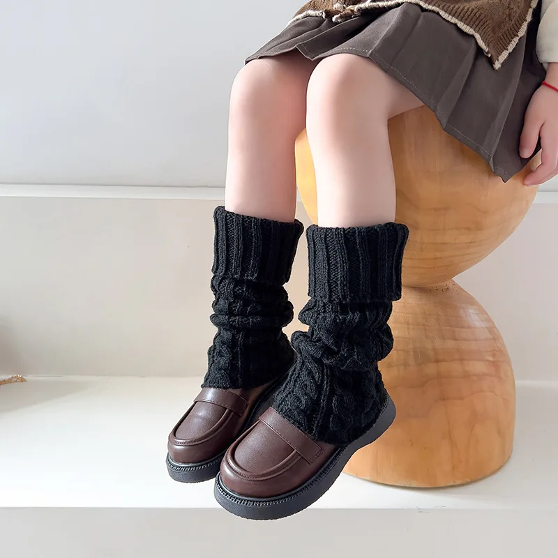 Girls Leg Cover children leg warmers children knee high socks knee protector Boot Socks Winter Warm Cold-proof Soft Comfort Kids Knitted Knee Sleeves Children's Protective Equipment