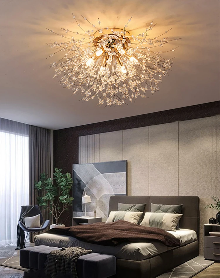 IRALAN Modern Light Luxury Crystal LED Ceiling Lamp Image 1
