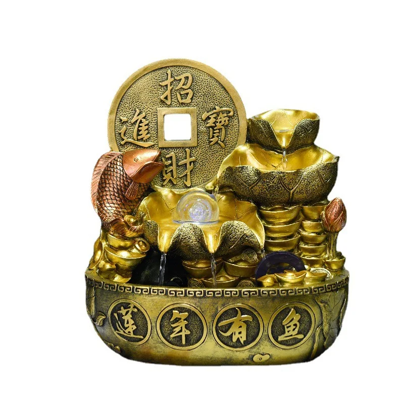 

Украшения для создания богатства в китайском стиле с колесами фэн-шуй и струящейся водой