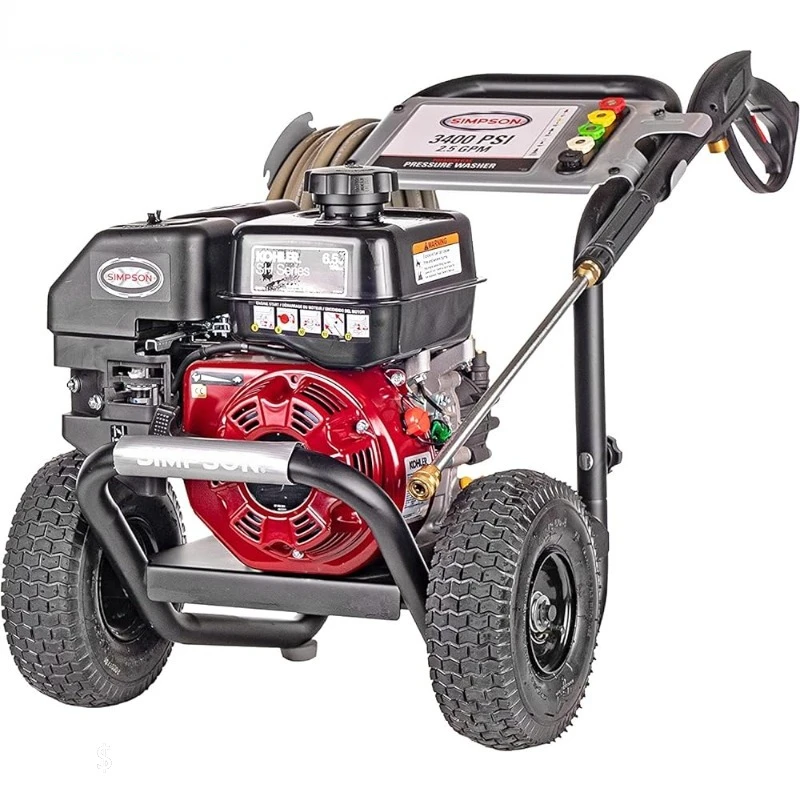 

Simpson Cleaning MS61084-S MegaShot 3400 PSI Gas Pressure Washer, 2.5 GPM, Kohler SH270, Includes Spray Gun and Extension Wand,