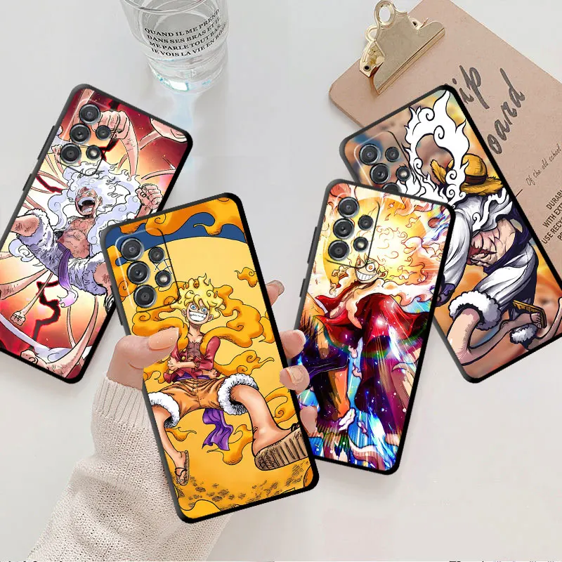 

Black Case For Samsung Galaxy Note 20 Ultra 10 Plus A52S A31 A70 A11 A02 A03 A04 Silicone Phone Cover O-OnePiecee Luffy Funda