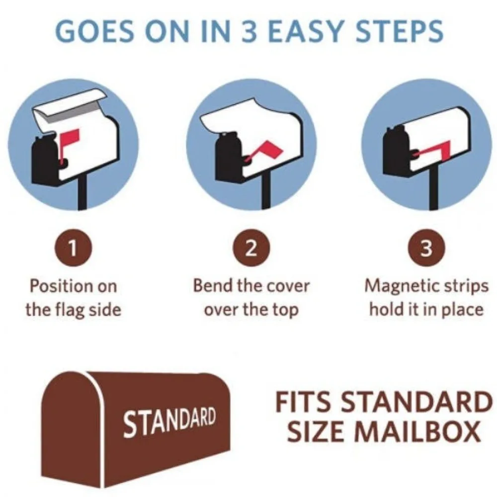 Magnetic Print Mailbox Cover Protective Post Letter Box Cover Mail Wraps Snowman Butterfly Christmas Decorations