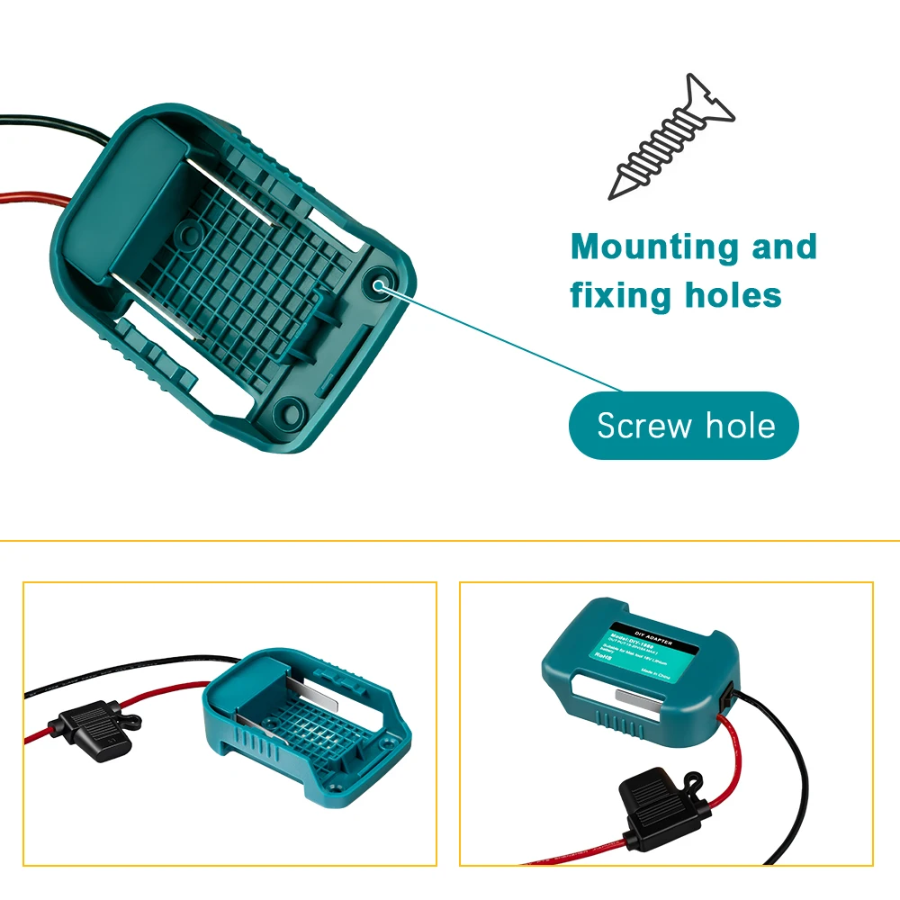 Adattatore Per Batteria Makita 18V Per Auto Giocattolo Peg-Perego 12V – Con Fusibile 40A E Cavo 12 AWG