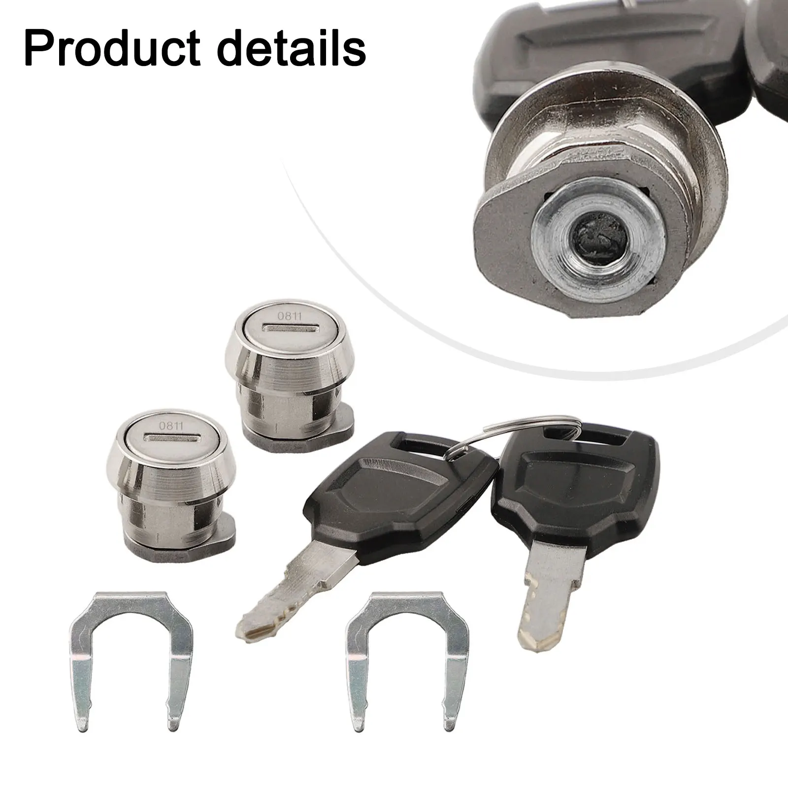 Two Sets Of Motorcycle Luggage Lock Accessories 2 Keys Motorcycle Lock ...